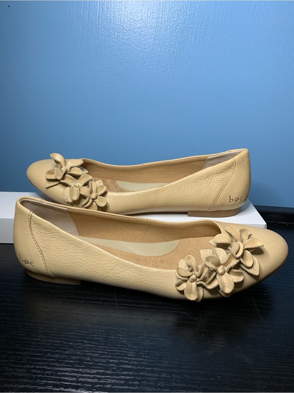 b.o.c. Shailene Tan Floral Appliqué Ballet Flats - Picture 2 of 4